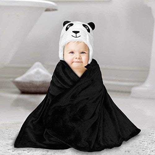 KASSY POP CURATED JUST FOR YOU Cartoon Hooded Microfiber Fleece Baby Blankets Cum Bath Towels/Robes, 30 x 40 inches, 02 Yrs, Bl