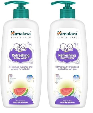 Himalaya Refreshing Baby Wash| Tear-Free Formula|With Watemelone|Keeps BabyS Skin Cool & Fresh|No Parabens|No Sls|No Sles|No Sy