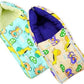 Mom & Son 2 In 1 BabyS Cotton Sleeping And Carry Bag (06 Months) (Green & Peach)