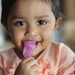 Brilliant Oral Care Babys First Toothbrush, Smooth Silicone Bristles Gently Clean Tender Teeth and Gums, for Ages 4+ Months, Pin