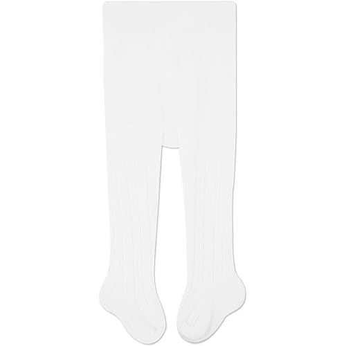 Cozyway Cable Knit Cotton Leggings/Tights For Baby Girls, 1 Pack, White, 6-12 Months Old