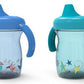 NUK First Essentials Fun Grips Soft Spout Trainer Cup, 7 oz. (2 Count (Pack of 1), Blue&Green)