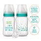 Evenflo Feeding Balance + Wide Neck Printed Bottles, 9Oz 2Pk, With Pacifier
