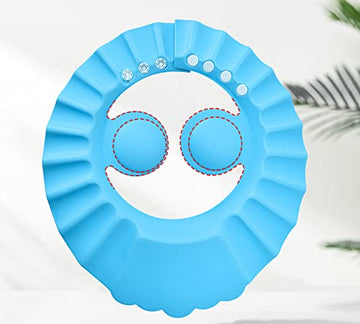 Kangwell Shower Cap Bathing Cap | With Earshield Soft Adjustable Visor Hat Safe Shampoo Shower Bathing Protection Bath Cap For E