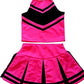 Total 2550 Little Girls' Cheerleader Cheerleading Outfit Uniform Costume Cosplay Halloween Pink/Black (Xxl / 13-16), Ttam2014Bw4