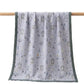 Baby Muslin Quilt Blanket with Print, Navy Blue (Purple)