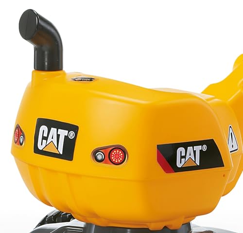 rolly toys CAT Construction Ride-On: 360-Degree Excavator/Shovel Digger, Youth Ages 3+ , Yellow