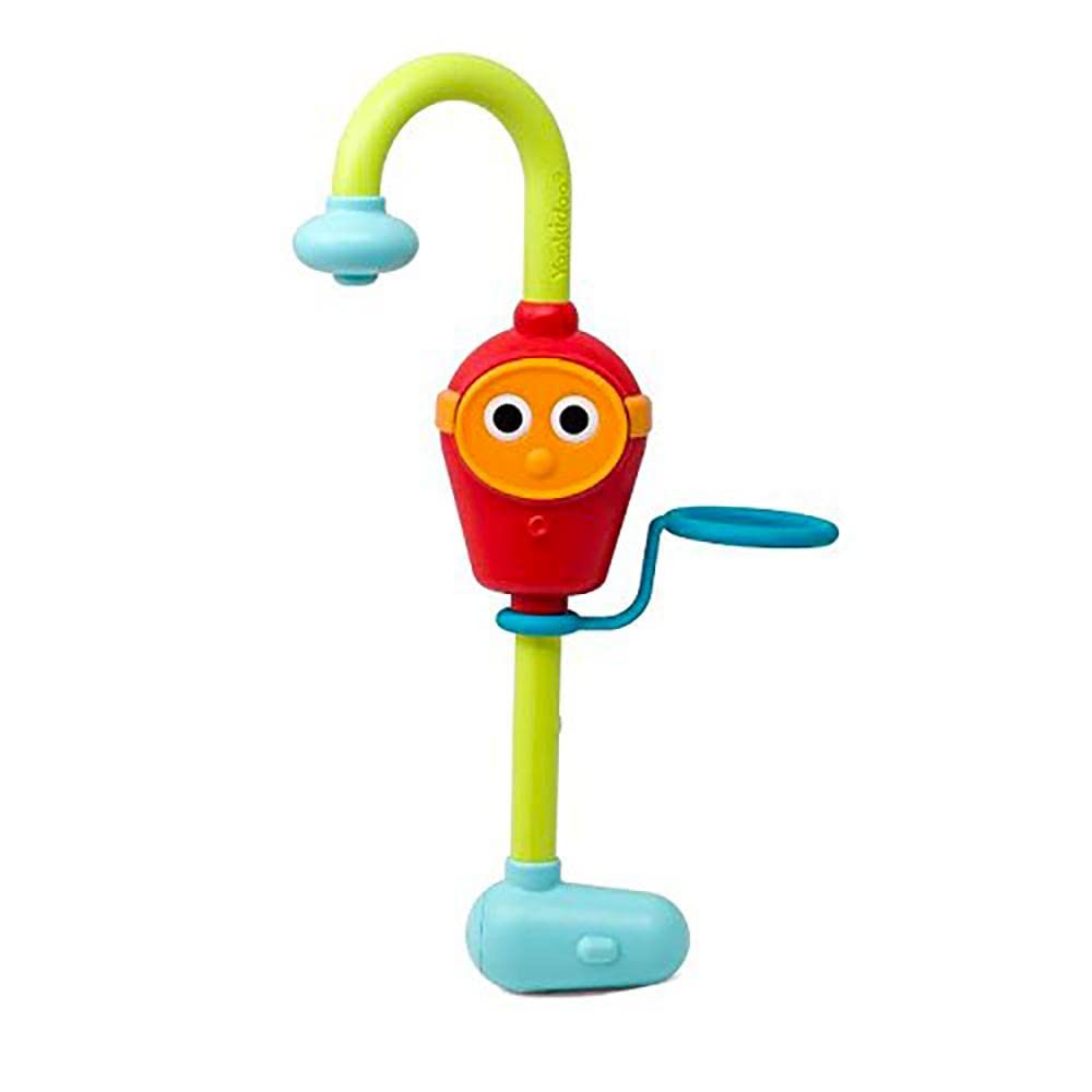 Yookidoo Toddler and Baby Bath Toy (Ages 1-3): Flow N Fill Spout-3 Stackable Play Cups - Battery Operated Moveable Hose Toy and