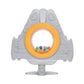 Moppets Infant Soft Chew Silicone Rattle Teethers/Gum Massager (Grey Spaceship)