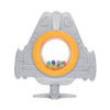 Moppets Infant Soft Chew Silicone Rattle Teethers/Gum Massager (Grey Spaceship)