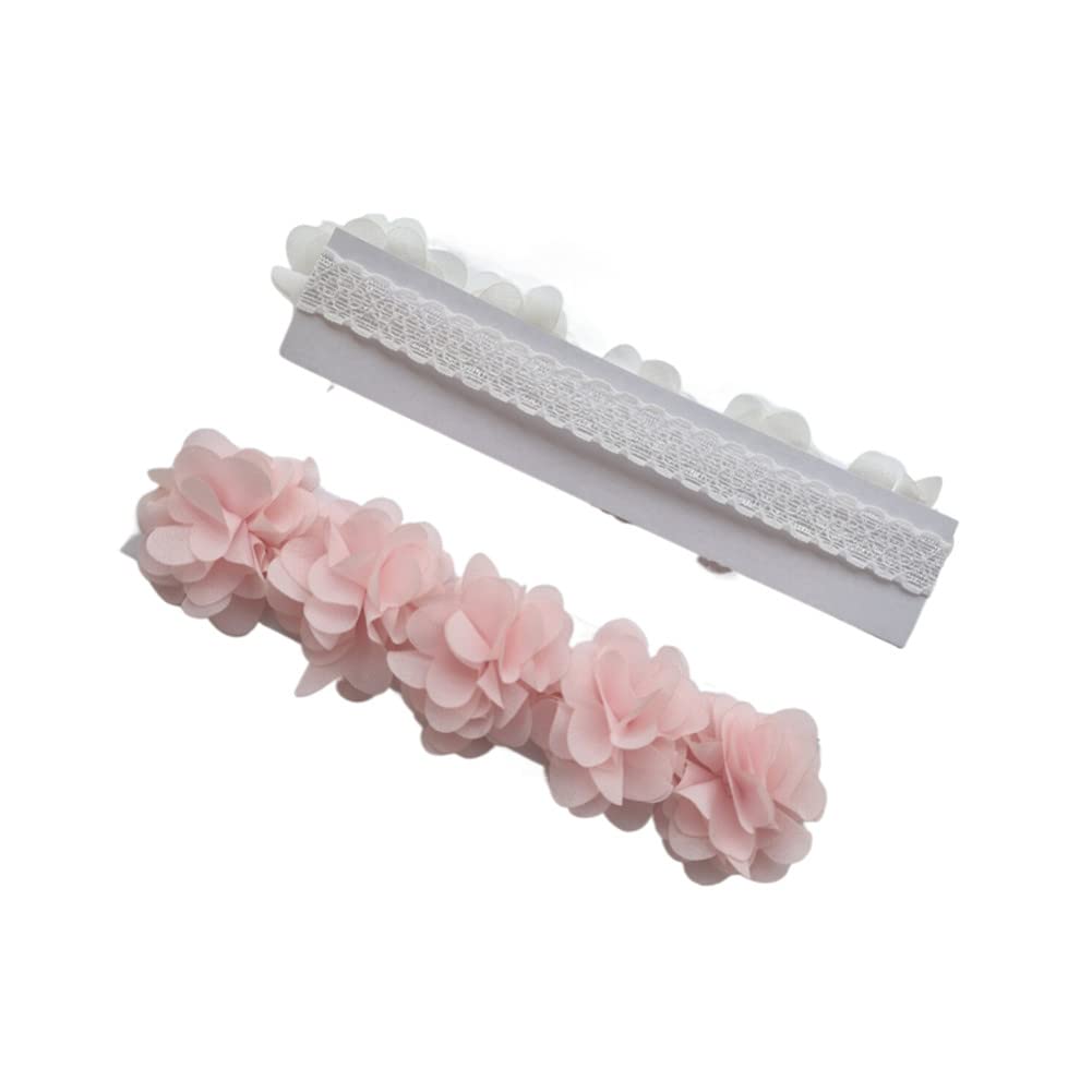 Baby Elastic Lace Bows Flower Headbands, Stretch Gold Princess Floral Hair Band Headwear For Infant Girls Toddler Hair Accessori