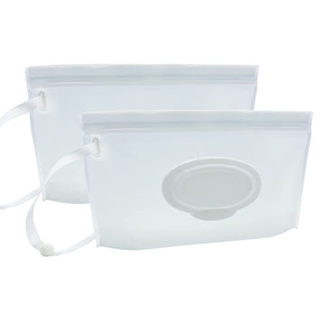 Voongor Portable Refillable Wet Wipe Pouch, Reusable Travel Wipes Holder & Case, Lightweight Flushable Diaper Wipes Container Fo