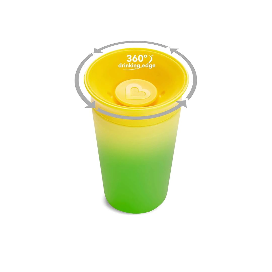 2 Miracle 360 Color Changing Cup For Toddlers Sippy Cups, Toddler Cups Spill Proof With Dentist Recommended Spoutless Design, Bp