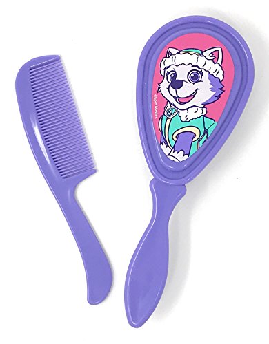 Paw Patrol Baby Toddler Comb & Brush Set Featuring Your Choice Of Chase, Marshall, Skye Or Everest (Everest Purple)