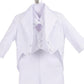 Lito Angels Baby Boys' Classic Tuxedo With Tail Wedding Outfits Suit Christening Outfit 5 Piece Set Size 9 Months White