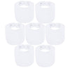 Maiwa White Terry Cloth Waterproof 7 Pack Baby Bibs With Snaps For Boy Girl Unisex, Drool,Eating And Teething Bibs