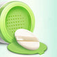 1Pc Empty Refillable Green Plastic Baby Skin Care Baby Bath Puff Container Kit Talcum Powder Case Storage Make-Up Loose Box Hold