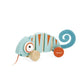 Janod - Tropik Pull-Along Chameleon - Wooden Early-Learning Toy - Silent Wheels - Educational Walking and Balancing Toy - Water-