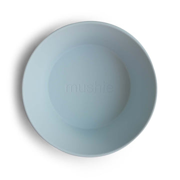 Mushie Round Dinnerware Bowls For Kids | Made In Denmark, Set Of 2 (Powder Blue)