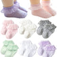 Qandsweet Baby Girls' Eyelet Flower Socks Ankle Sock For Newborn Infant Toddlers Kids (0-12 Months, A-6 Colors)