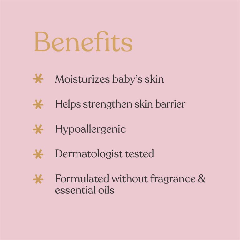 Ellaola Soothing Baby Lotion For Dry, Eczema Prone & Sensitive Skin With Jojoba Oil + Squalane - Moisturizing, Nourishing Lotion