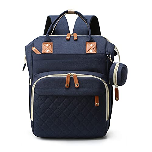 zepingminn Diaper Bag Backpack, Nappy Bag Gift for Boys/Girl-Mothers Day Gifts,Mommy Bag With USB Charging Port (Dark blue)