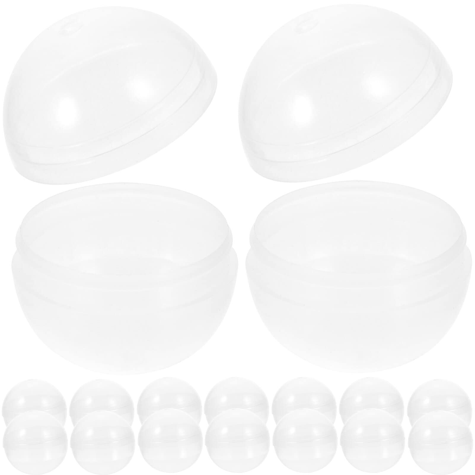 Uonlytech 50pcs Vending Machine Capsules 1.7 Inch 45mm Translucent Round Capsules Plastic Refillable Balls for Gumball Machines