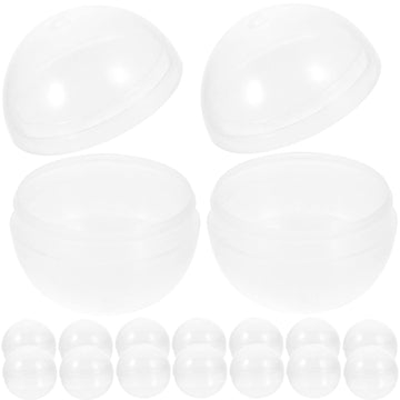 Uonlytech 50pcs Vending Machine Capsules 1.7 Inch 45mm Translucent Round Capsules Plastic Refillable Balls for Gumball Machines
