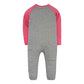 Nike Baby Sportswear Graphic Footed Coverall, Dark Grey Heather/Pink, 6 Months