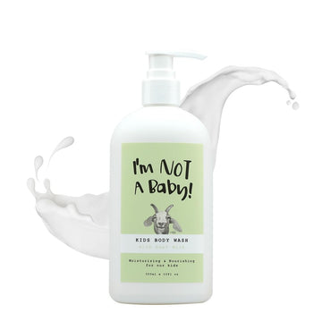 Im NOT A Baby! Kids Body Wash- Dermatologist Tested, Allergen free, Cruelty-free, PETA, Gentle for Kids, Goat Milk, 10 Fl Oz