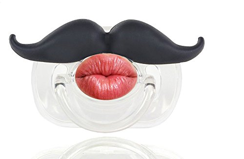 Funny Baby Pacifier Cute Kissable Mustache Pacifier For Babies And Toddlers Unisex - Bpa Free Latex Free Made With High Quality