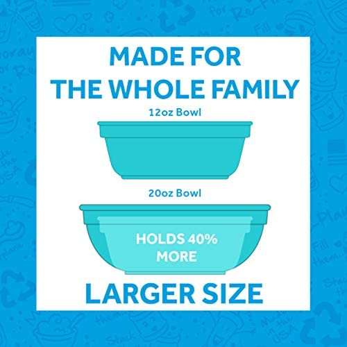 Re-Play 12 Oz. Toddler Bowls For Snack And Everyday Dining - Dishwasher And Microwave Safe - Made In Usa - Set Of 6-5.75' X 5.7