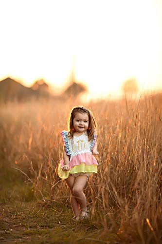 Newborn Infant Baby Girl One 1St Birthday Ruffle Sleeveless Romper Tutu Dress Jumpsuit Bodysuit Cake Smash Outfits (White-Crown,