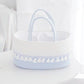 Byloom New Jute Rope Diaper Organizer 12 x 8 x 8 inchs (4 Pockets), Bathroom Storage Organizer for Diapers and Toiletries, White
