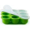 Silicone Baby Food Storage Container And Freezer Tray - Food-Grade Silicone Mold With Clip-On Lid - 9 X 2.5 Oz Easy Out Portions