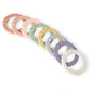 Itzy Ritzy Linking Ring Set; Set of 8 Braided, Rainbow-Colored Versatile Linking Rings; Attach to Babys Car Seat, Stroller & Ac