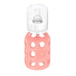 Lifefactory Glass Baby Bottles With Silicone Protection - 3-Pack, 4 Ounce Bottles, (1- Lavender, 1- Mint & 1- Cantaloupe)