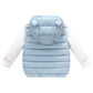Aiwuhe Baby Boys Girls Hooded Puffer Vest Winter Lightweight Sleeveless Bear Ears Zipper Up Jacket Blue 90
