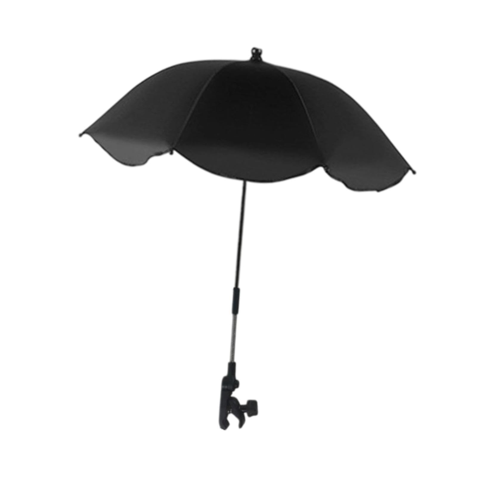 MenolanaStroller Umbrella, Beach Chair Parasols with Adjustable Clamp ,Portable Outdoor Umbrella,Sun Protection Waterproof 360Ad