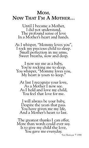 Now That I'M A Mother Frame - Sentimental Gift For Mom From Daughter For Mother'S Day, Christmas, Birthday- Gift From New Mom To