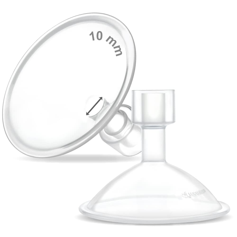 Maymom MyFit Crater Series 10 mm Two-Piece Design Small Breastshield Compatible with Medela Pump Parts; Replace Medela Shields; 