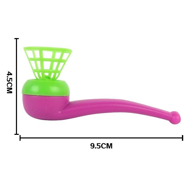 Jinshining 3pcs Random Color Floating Blow Pipe Balls Game Toys, Stress Reliever Balance Blowing Toys for Adults Funny Party Sup