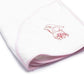 Hooded Baby Bath Towel with Embroidered Cat (Pink)