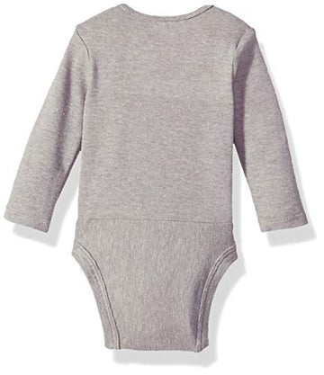 Hanes Baby Boys Ultimate Flexy 5 Pack Long Sleeve Bodysuits Bodystocking, Pink/Grey Shades, 12-18 Months Us