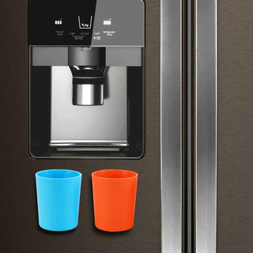 Eztotz Ezcup Magnetic Fridge Cups For Kids - Usa Made Open Top Toddler Cups For Independent Drinkers - Hanging Plastic Kids Cup