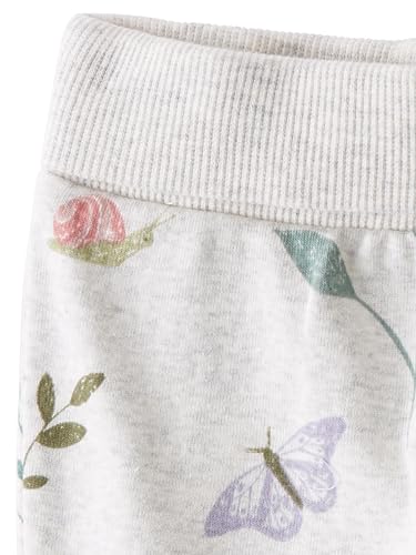 Little Planet By Carter'S Unisex-Baby 2-Pack Pants Made With Organic Cotton, Botanical Butterfly Print/Lilac, 24 Months