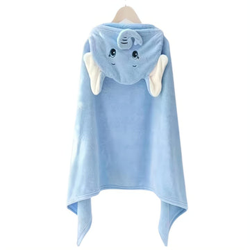 Beenific Baby Hooded Towel,Toddler Hooded Bath Towel Baby Towels And Washcloths Baby Bath Essentials(Blue Elephant)