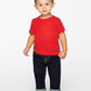 Rabbit Skins Infant 100% Cotton Jersey Short Sleeve Tee, Orange, 18 Months