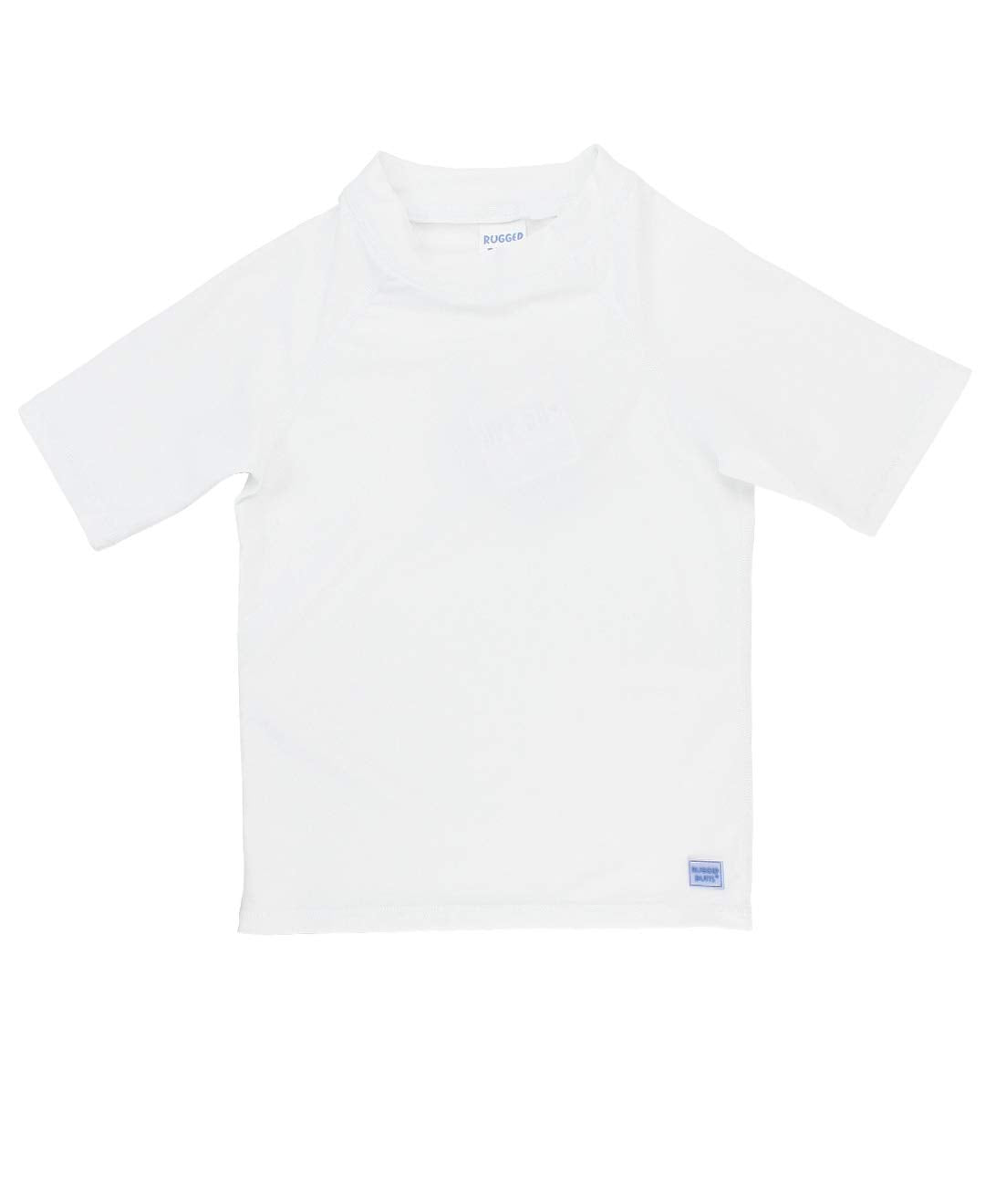 Ruggedbutts Baby/Toddler Boys White Short Sleeve Rash Guard - 6-12M