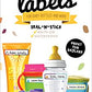 Bottle And Food Labels, Write-On, Freezer Safe, Self-Laminating, Waterproof Kids Name Labels For Baby Bottles, Sippy Cup For Day